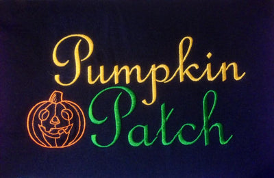 Halloween Pumpkin Patch Applique Embroidery Design Halloween