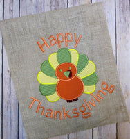 Turkey Thanksgiving Machine Applique Embroidery Design