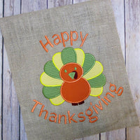 Turkey Thanksgiving Machine Applique Embroidery Design