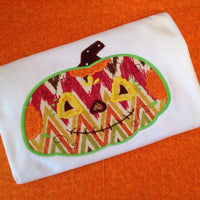 Sugar Skull Pumpkin Halloween Machine Applique Embroidery Design