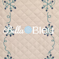 Beautiful Snowflake Winter snow monogram frame machine embroidery design