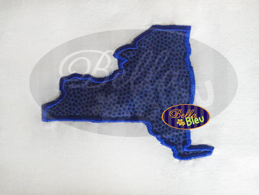 New York State Applique Embroidery Design Monogram