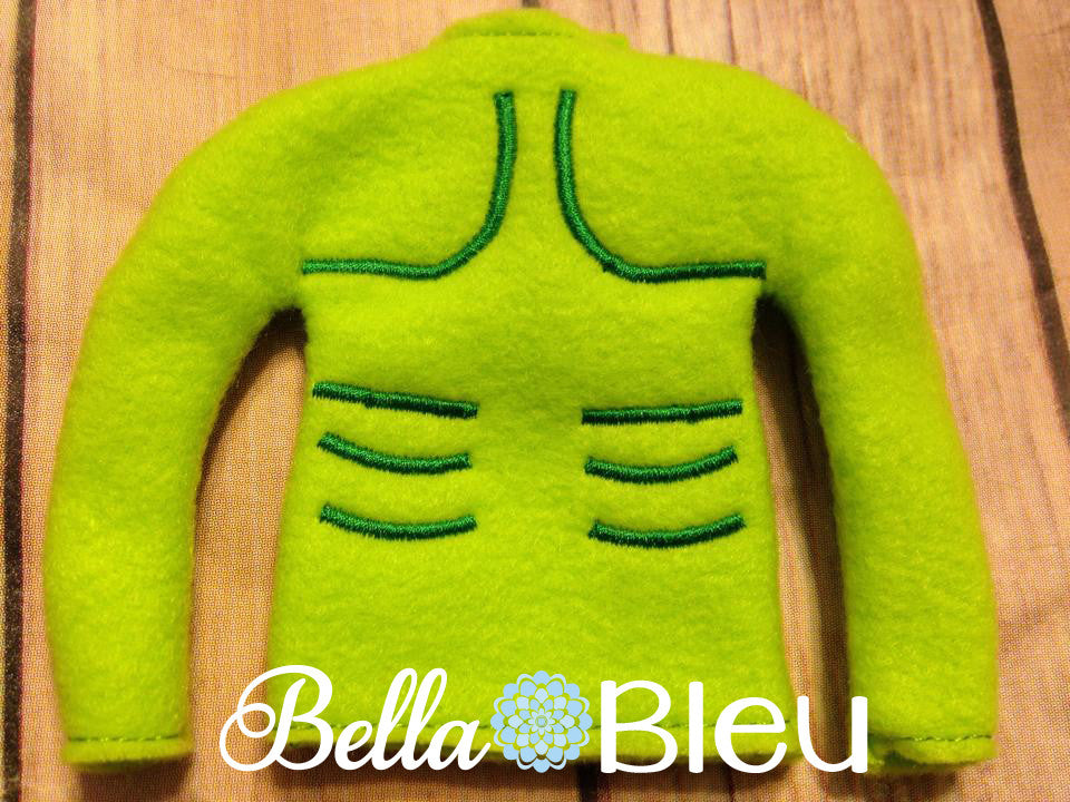 ITH In The Hoop Elf "Inspired Hulk" Sweater Shirt Embroidery Design