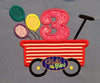 1, 2, 3, 4, 5 Happy Birthday Balloons in Little Red Wagon