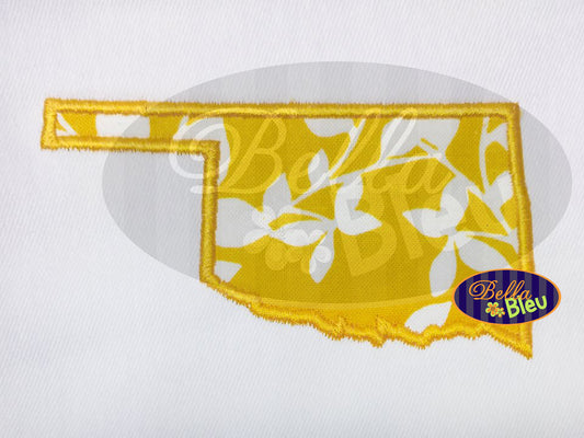 State of Oklahoma Machine Applique Embroidery Design