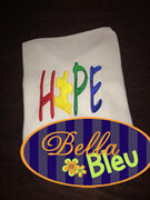 Autism Hope Puzzle Piece Machine Applique Embroidery Design Awareness