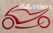 Motorcycle outline Machine Embroidery Design