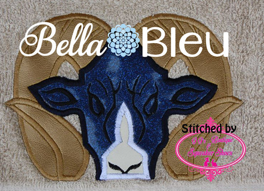 Ram Towel Topper Peeker Machine Applique Embroidery Design