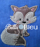 Arctic Fox Machine Applique Embroidery Design