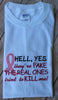 Hell Yes they are fake Breast Cancer Applique Embroidery Design