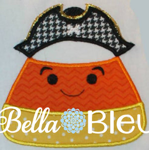 Halloween Pirate Candy Corn Machine Applique Embroidery Design