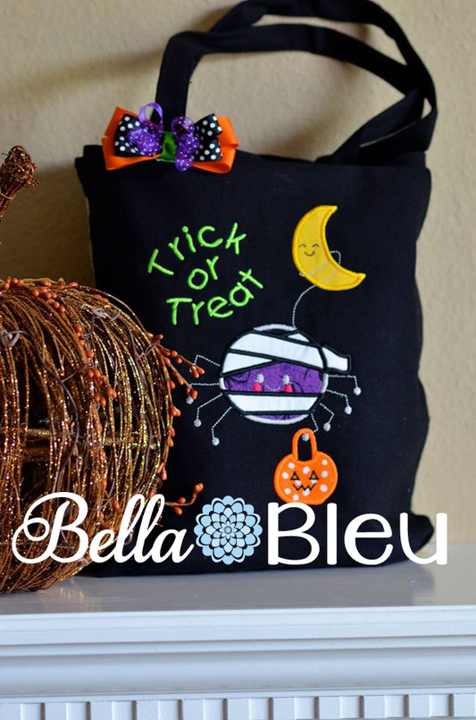 Halloween Scary and Sweet Spider with Web Machine Applique Embroidery Design