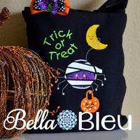 Halloween Scary and Sweet Spider with Web Machine Applique Embroidery Design