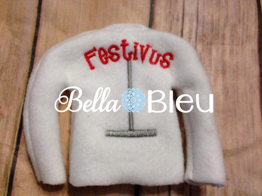 ITH In The Hoop Elf Festivus Inspired Seinfield Sweater Shirt Embroidery Design