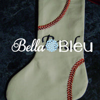 In the hoop Christmas Baseball Stockings machine embroidery applique design.