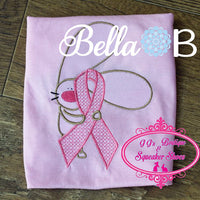 Ribbon Awareness Bunny Machine Colorwork Quick Stitch Machine Embroidery design