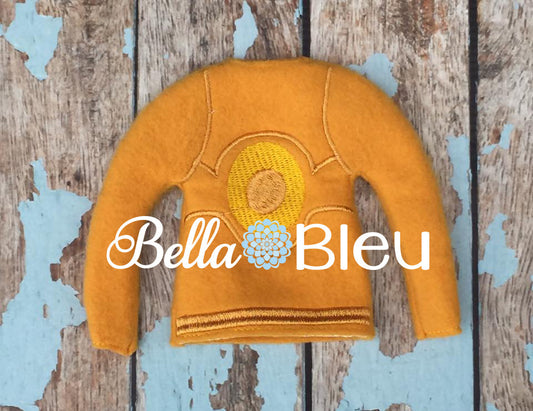 ITH In The Hoop Inspired Elf C3PO Inspired Star Wars Sweater Shirt, Christmas Design