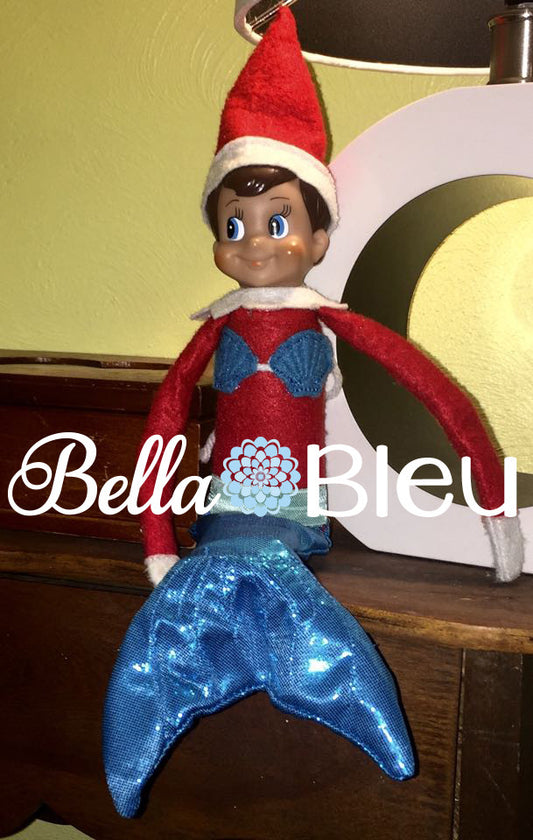 ITH In The Hoop elf Mermaid tail and shell Set Accessory Machine Embroidery Design