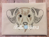 Cute Dachhund Quick Stich Colorwork Machine Embroidery Design
