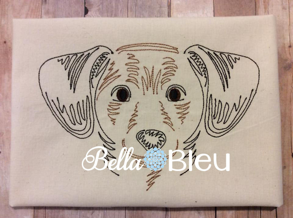Cute Dachhund Quick Stich Colorwork Machine Embroidery Design