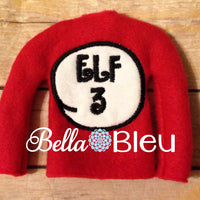 ITH In the Hoop Elf Inspired Thing 3 Sweater Shirt, Christmas Design