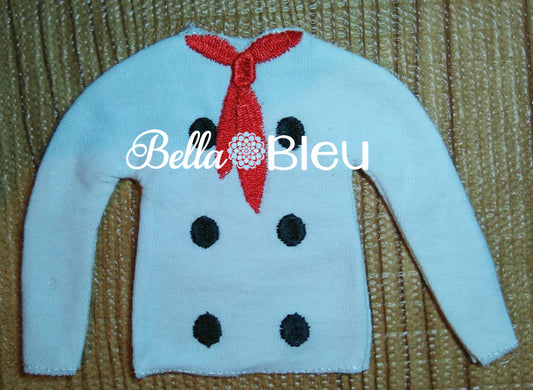 ITH In The Hoop Elf Chef Baker Jacket Sweater Shirt Embroidery Design