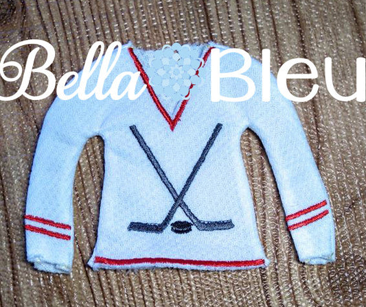 ITH In The Hoop Elf Hockey Sweater Shirt Embroidery Design
