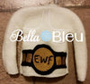 ITH In The Hoop Elf Wrestling Belt Sweater Shirt Embroidery Design