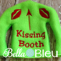 ITH In The Hoop Elf "Kissing Booth" Sweater shirt Embroidery Design