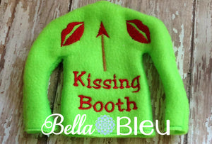 ITH In The Hoop Elf "Kissing Booth" Sweater shirt Embroidery Design