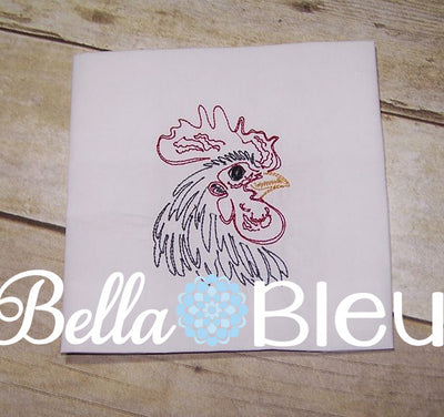 Colorwork Kitchen Rooster machine embroidery design