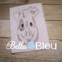 Farm Pig Hog Machine Embroidery Design