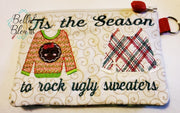 ITH Christmas Ugly Sweater Zipper bag Wallet