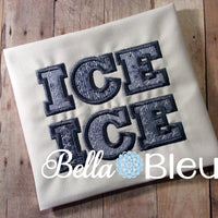 Applique Ice Ice Baby machine embroidery design