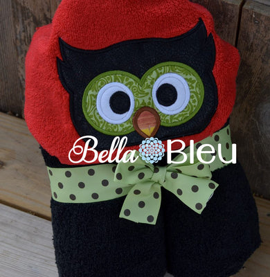 Owl Towel Topper Peeker Machine Applique Embroidery design
