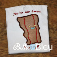 Bacon Applique Machine Embroidery Design perfect for Twins