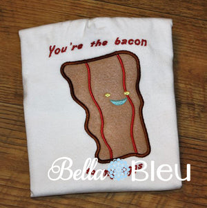 Bacon Applique Machine Embroidery Design perfect for Twins
