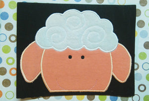 Lamb Sheep Towel Topper Peeker Machine Embroidery Applique Design