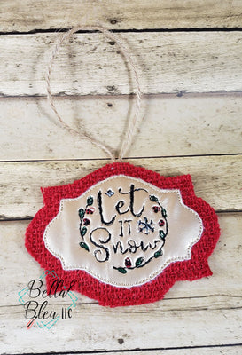ITH Let it Snow Scribble Christmas Ornament