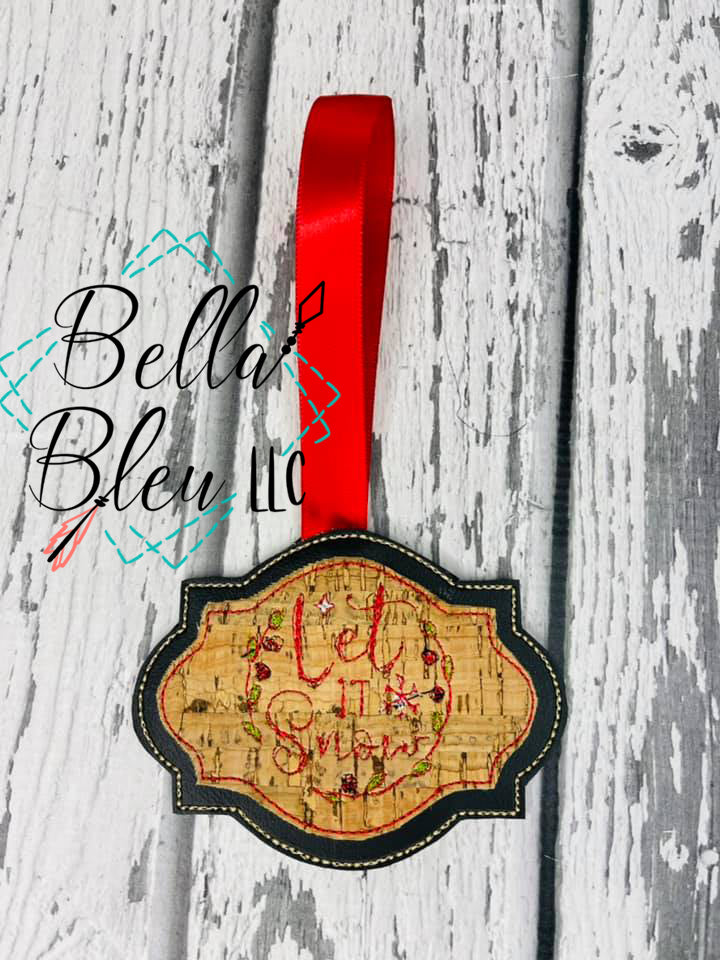 ITH Let it Snow Scribble Christmas Ornament