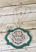 ITH Silent Night Scribble Christmas Ornament