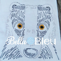 Badger Animal machine Colorwork embroidery design