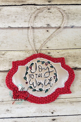 ITH Joy to the World Scribble Christmas Ornament