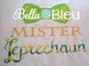 Boys Mister Leprechaun with Bow tie Machine Applique Embroidery Design