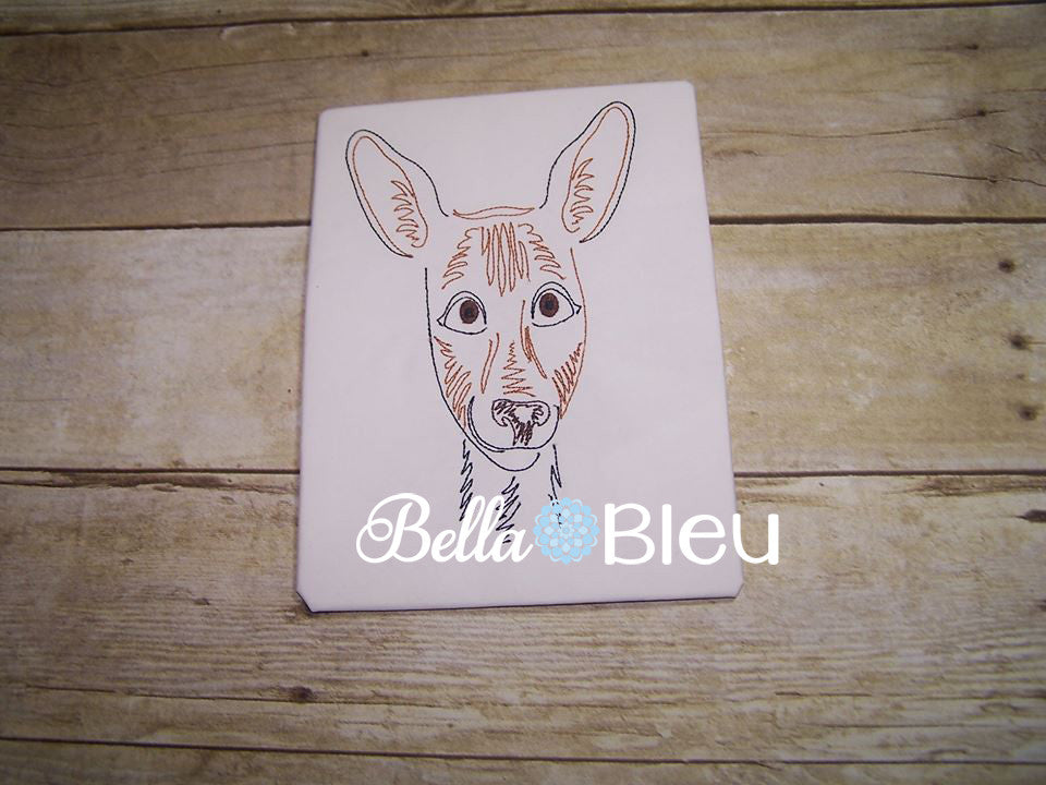 Kangaroo Animal machine colorwork embroidery design Wild Zoo Animal