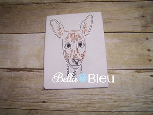Kangaroo Animal machine colorwork embroidery design Wild Zoo Animal