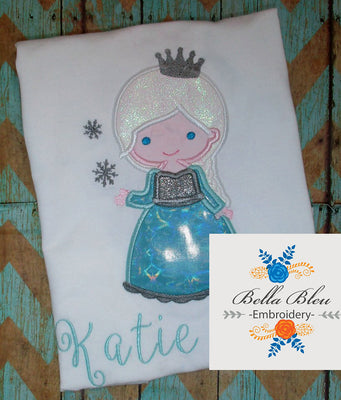 Ice Queen Princess Applique