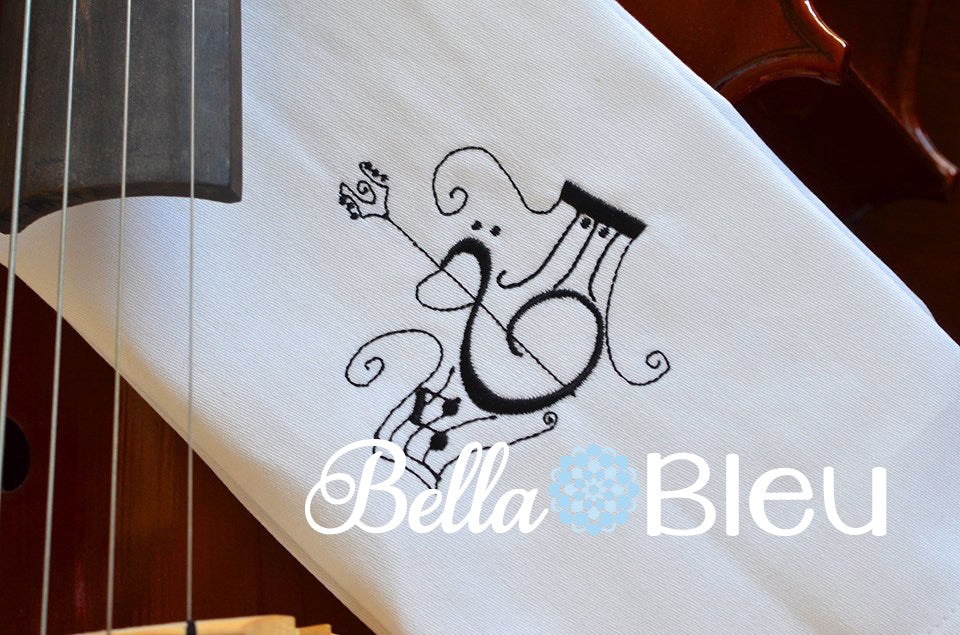 Musical Music Notes and Violin Machine Embroidery design