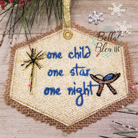 ITH One Child One Star One Night Scribble Christmas Ornament
