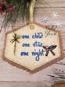 ITH One Child One Star One Night Scribble Christmas Ornament